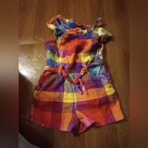 Colorful Plaid Romper
